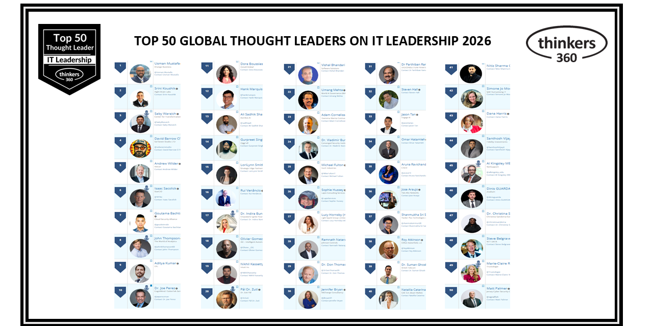 Top 50 Global Thought Leaders and Influencers on IT Leadership 2026 Top 50 Global Thought Leaders and Influencers on IT Leadership 2026
