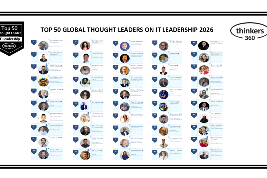 Top 50 Global Thought Leaders and Influencers on IT Leadership 2026 Top 50 Global Thought Leaders and Influencers on IT Leadership 2026