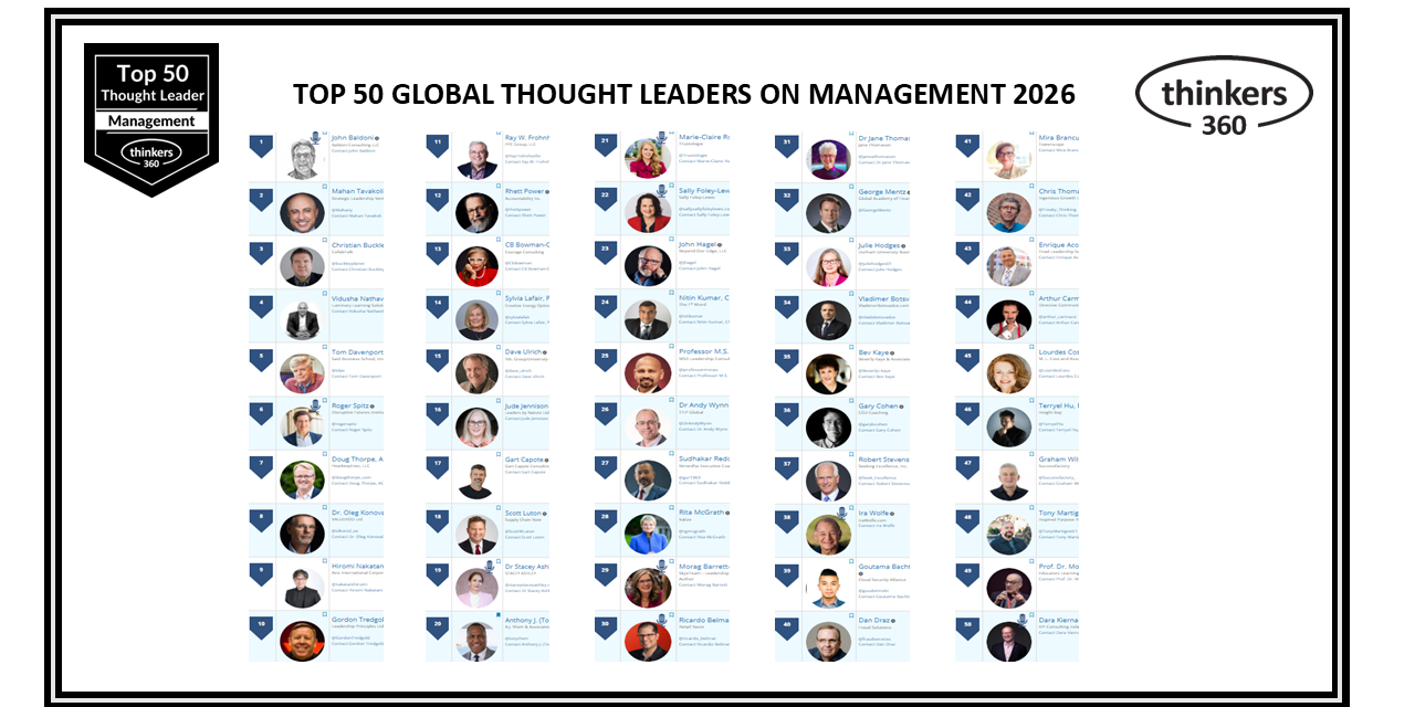 Top 50 Global Thought Leaders and Influencers on Management 2026