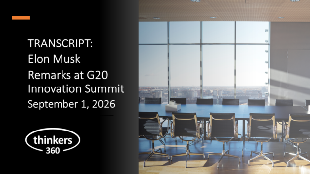 Transcript: Elon Musk Remarks at G20 Innovation Summit