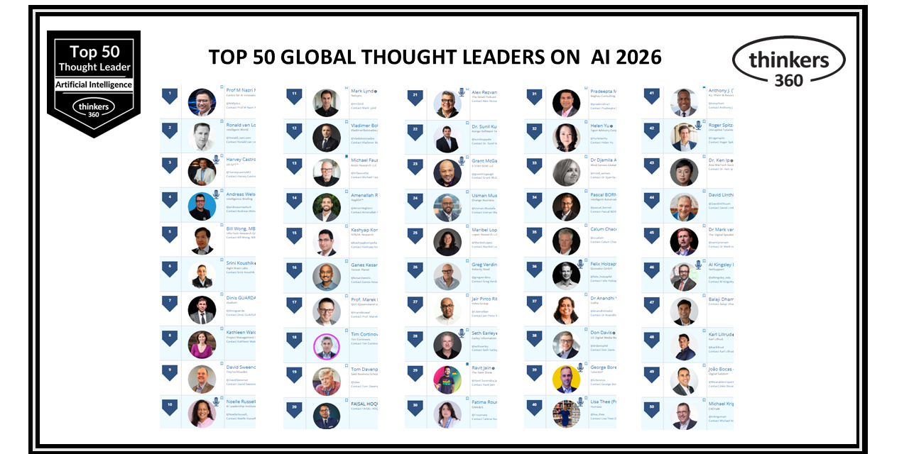 Top 50 Global Thought Leaders and Influencers on Artificial Intelligence 2026