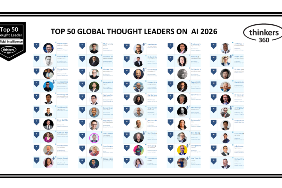 Top 50 Global Thought Leaders and Influencers on Artificial Intelligence 2026 Top 50 Global Thought Leaders and Influencers on Artificial Intelligence 2026